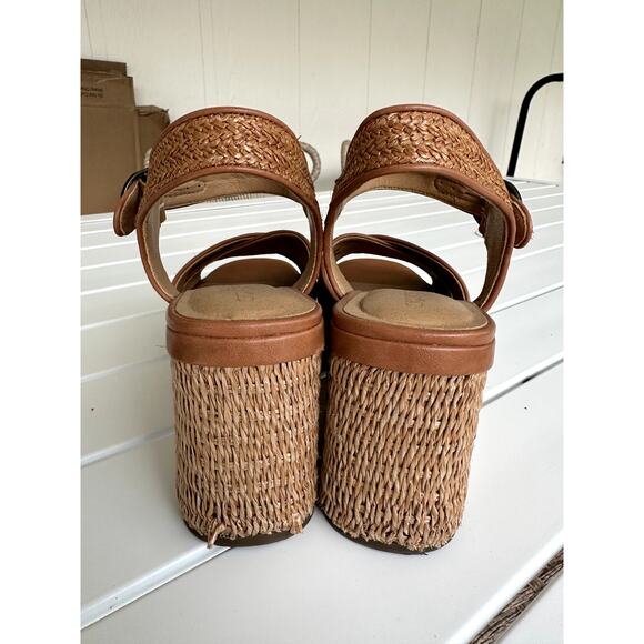 Crown Vintage Woven Platform Sandals – Size 10 Boho Summer Wedges w/ Minor Wear - Picture 5 of 6